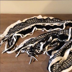 Cream and Black Scarf
